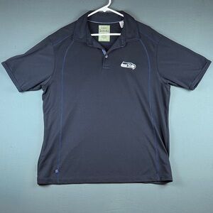 Seattle Seahawks Men's Navy Blue Tommy Bahama Polo Shirt